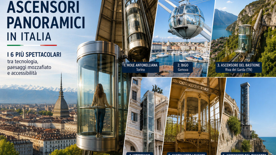 Ascensori panoramici in Italia tra città, monumenti e paesaggi spettacolari
